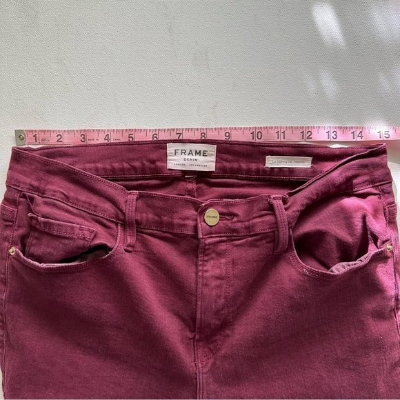 rag & bone Womens denim size 29 burgundy high raw hem - Picture 3 of 12